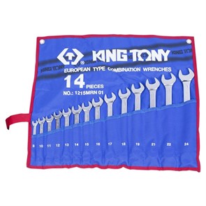 Набор комбинированных ключей, 8-24 мм, 14 предметов KING TONY 1215MRN01
