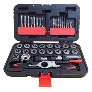 Набор метчиков и плашек SK-5 1/8"-1/2", кейс, 40 предметов МАСТАК 351-10040C