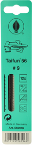Пилки лобзиковые по дереву,Taifun 56 N9, 1,45x0,50х130мм, 11 TPI, 12шт.