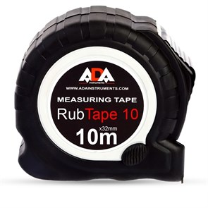 Рулетка ударопрочная ADA RubTape 10 с полимерным покрытием ленты (сталь, с двумя СТОПами, 10 м)