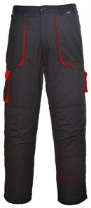 Рабочие брюки Portwest TX11, Чёрный / красный