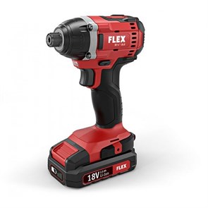 Двухскоростная аккумуляторная ударная дрель-шуруповерт Flex ID 1/4" 18.0/2.5 Set