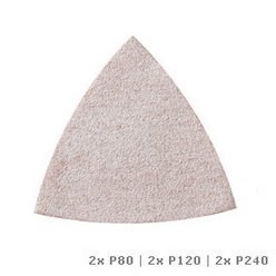 Шлифлист для Multi-Max (зерно 80,120,240), 6 шт Dremel, 2.615.M70.PJA