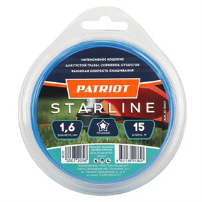 {{photo.Alt || photo.Description || 'Леска Starline D 1,6 мм L 15 м звезда, блистер (пр-во Россия)'}}