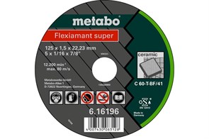 Круг отрезной по керамике Flexiamant S (125x1.5 мм; С60Т) Metabo, 616196000