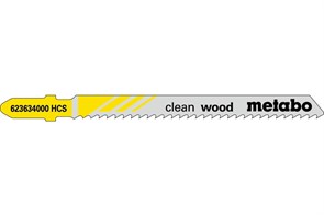 100 лобзиковых пилок, серия «clean wood», 74/ 2,5 мм, Metabo, 623703000