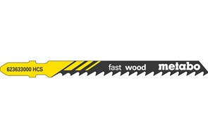 25 лобзиковых пилок, серия «fast wood», 74/ 4,0 мм, Metabo, 623690000