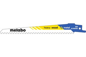 5 пилок для сабельных пил, «heavy wood + metal», 150 x 1,25 мм, Metabo, 631984000