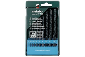 Набор сверл по металлу HSS-R, 10 предм., Metabo, 627158000