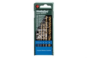Набор сверл по металлу HSS-TiN, 6 предм., Metabo, 627171000