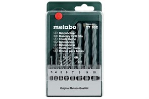 Кассета со сверлами по бетону classic, 8 предм., Metabo, 627182000