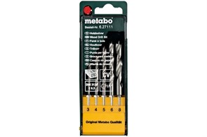 Кассета со сверлами по дереву, 5 предм., Е 6,3, Metabo, 627111000