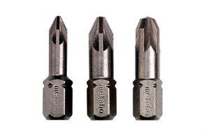 3 торсионные биты Pozidriv PZ 1/ 2/ 3, Metabo, 628538000