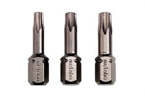 3 биты для винтов Torx T15/ 20/ 25 Torsion, Metabo, 628539000