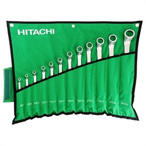 HITACHI HTC-774018, набор комбинированных гаечных ключей в скрутке 14 предметов