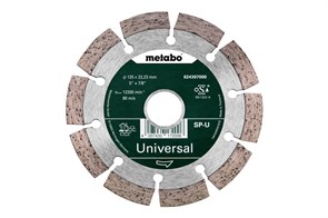 Круг алмазный универсальный сегментированный SP - U, 125x22.2 мм, Metabo 624296000