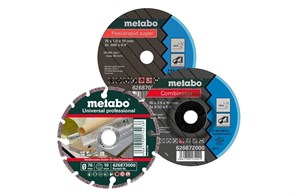 Набор дисков (76 мм; отрезной, зачистной, алмазный) Metabo, 626879000