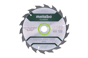 Пильное полотно «cordless cut wood — classic», 165x20 Z18 WZ 20°, Metabo, 628272000