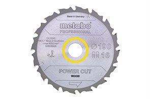 Пильное полотно «power cut wood — professional», 152x20, Z12 FZ 15°, Metabo, 628001000