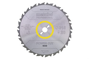 Пильное полотно «power cut wood — professional», 250x30, Z24 WZ 25°, Metabo, 628012000