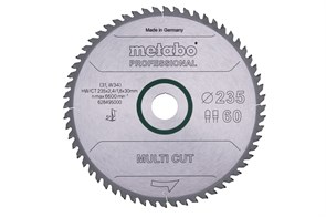 Пильное полотно «multi cut — professional», 235x30 Z60 FZ/TZ 5°, Metabo, 628495000