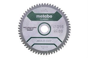 Пильное полотно «multi cut — classic», 305x30 Z80 FZ/TZ 5°neg /B, Metabo, 628667000