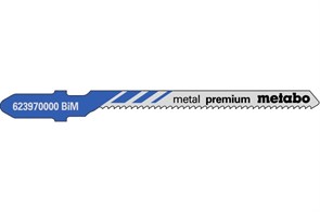 5 лобзиковых пилок, серия «metal premium», 57/ 1,5 мм, Metabo, 623970000