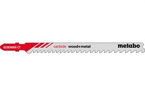 3 лобзиковые пилки, серия «carbide wood + metal», 108/3,5–5 мм, Metabo, 623836000
