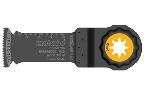 Погружное пильное полотно Starlock Plus дерево, HCS, 32 х 60 мм, Metabo, 626946000