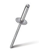 Заклепка вытяжная  алюминий/сталь открытая (AlMg 2,5%/St); 3,2 x 6 х 9.5; Борт:Увеличенный; уп.50 шт.