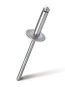 Заклепка вытяжная  алюминий/сталь открытая (AlMg 2,5%/St); 3,2 x 6 х 9.5; Борт:Увеличенный; уп.500 шт.