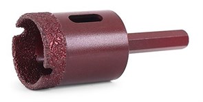 Коронка алмазная вакуумная для сверления камня D28-10W-35L-Ш8 (сухое и мокрое сверление)