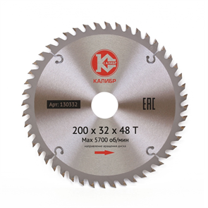 {{photo.Alt || photo.Description || 'Диск пильный &quot;Калибр&quot; 200х32х48z (арт. 130332)'}}