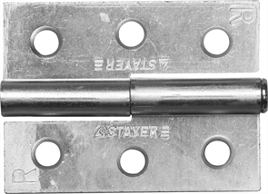 STAYER 65 x 48 x 2 мм, 1 шт., цвет белый цинк, правая, петля разъемная MASTER 37613-65-1R