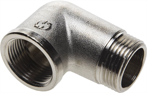 GENERAL FITTINGS 3/4", латунь с никелированным покрытием, "гайка - штуцер", уголок 51071-G/S-3/4
