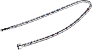 STAYER 1/2", 0.8 м, оплетка из нерж. стали, удлиненная для воды к смесителям, подводка гибкая 51017-080
