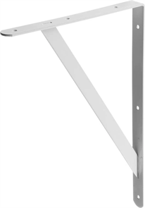 STAYER 400х280х30х4 мм, белый, уголок-кронштейн, усиленный 37423-1