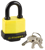 STAYER 50х28х45,5 мм, пластиковая защита корпуса, всепогодный, замок навесной 37140-40 - фото 100177