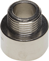 GENERAL FITTINGS 1/2"х3/8", никелированная латунь, переходник удлиненный цилиндрический 51083-1/2-3/8 - фото 100855