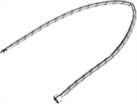 STAYER 1/2", 0.8 м, оплетка из нерж. стали, укороченная для воды к смесителям, подводка гибкая 51016-080 - фото 100992