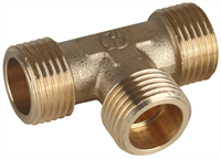 GENERAL FITTINGS 1", латунь, "штуцер - штуцер - штуцер", тройник 51054-1 - фото 107755