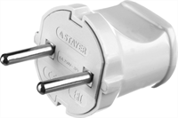 STAYER прямая, 6А/220 В, 1300 Вт, вилка прямая белая MAXElectro 55150-W - фото 107990