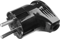 STAYER 16А/220 В, 1300 Вт, черная, угловая, вилка угловая MAXElectro 55161-B - фото 108336