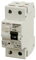 СВЕТОЗАР 16 A, "C", 400 B, 30 mА, 2 полюса, "AC", автоматический, выключатель дифференциальный SV-49212-30-16-C - фото 108843