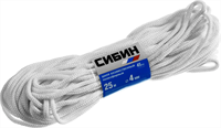 СИБИН 25 м,  4 мм, шнур хозяйственный полиэфирный 50264 - фото 109337