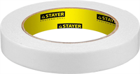 STAYER 19 мм х 5 м, белая, на вспененной основе, двусторонняя клейкая лента (скотч) 12231-19-05 - фото 109430