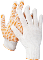 STAYER L-XL, RIGID, 7 класс, х/б, перчатки для тяжелых работ, с ПВХ-гель покрытием (точка) 11404-XL - фото 109782