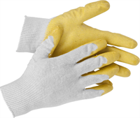 STAYER S-M, PROTECT, 13 класс, х/б, перчатки с одинарным латексным обливом, трикотажные 11408-S - фото 109828