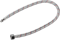 STAYER 1/2", 0.6 м, оплетка из нерж. стали, укороченная для воды к смесителям, подводка гибкая 51016-060 - фото 110183