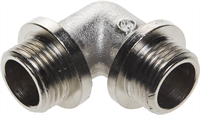 GENERAL FITTINGS 1/2", никелированная латунь, "штуцер-штуцер", уголок  с упором 51072-S/S-1/2 - фото 110259